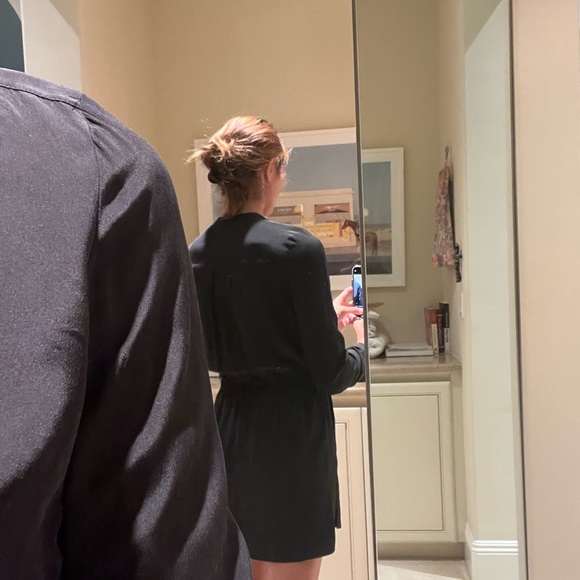 Vince black satin dress. - Picture 3 of 9